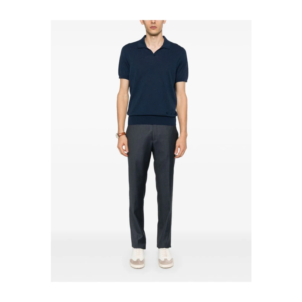 Corneliani Blauwe Sweater Heren Sweatshirt Blue Heren