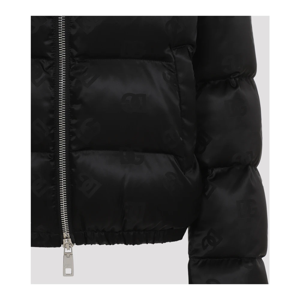 Dolce & Gabbana Gewatteerde jas in zwart Black Dames