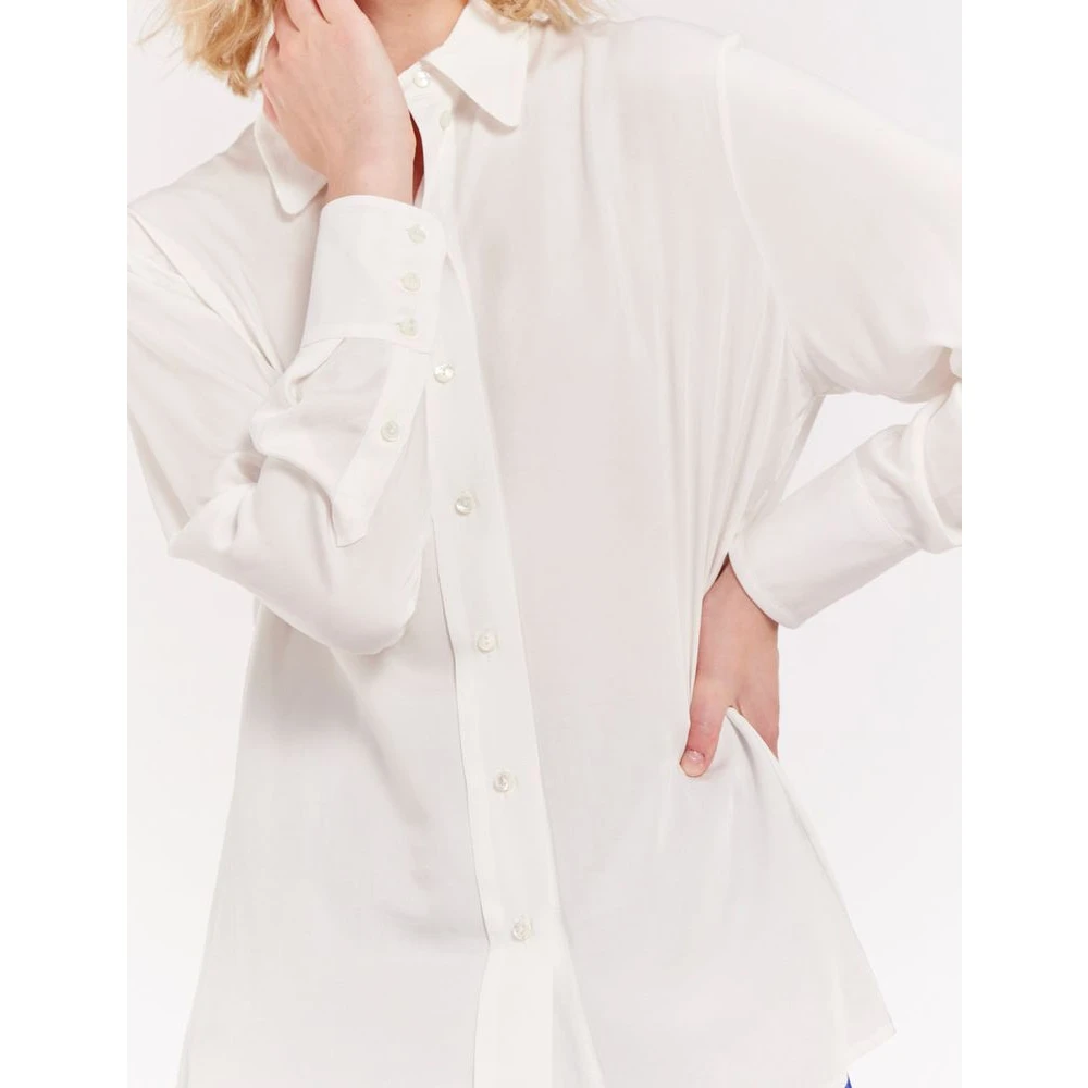 Ines De La Fressange Paris Witte viscose shirt met exclusief patroon White Dames