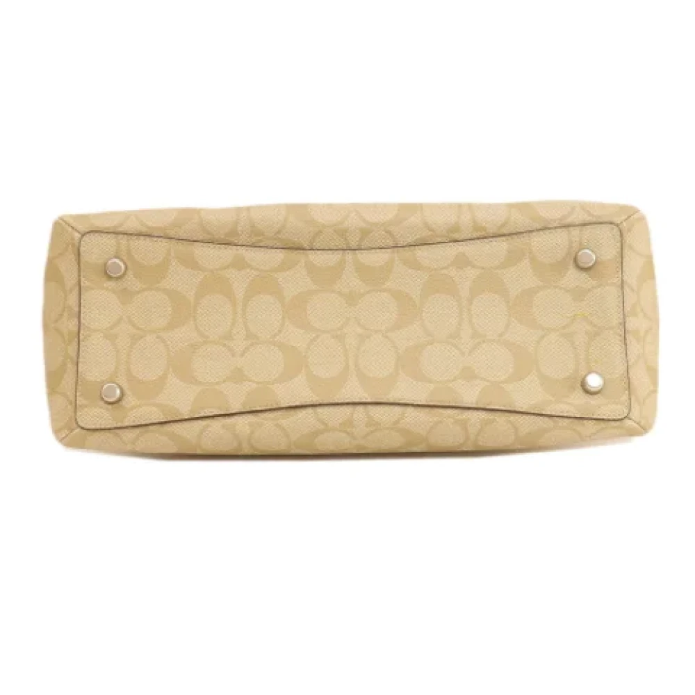 Coach Pre-owned Canvas handbags Beige Dames