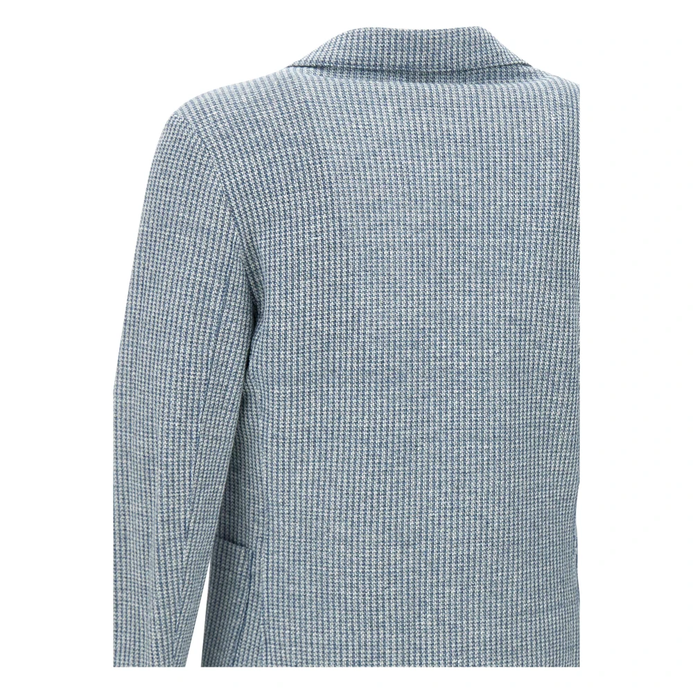 BOB Blauwe Heren Blazer Katoen Linnen Blue Heren