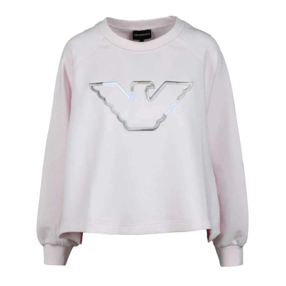 Emporio Armani Stilig Sweatshirt med Bomullsblandning Pink, Dam