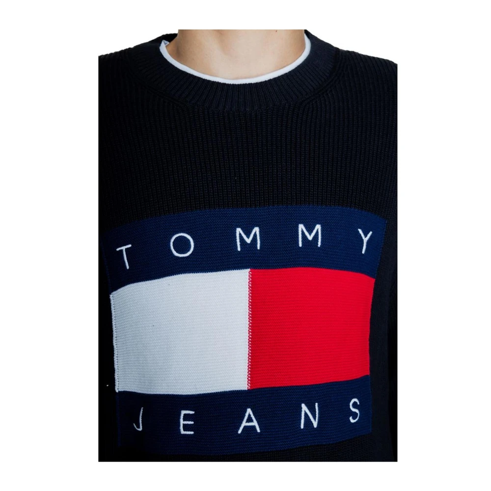 Tommy Jeans Herfst Katoenen Trui Mannen Collectie Black Heren