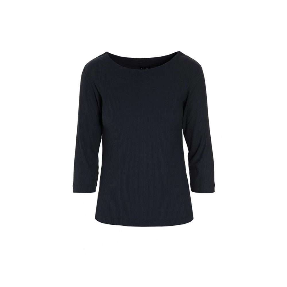 Bitte Kai Rand Globe Rib Blouse met 3 4 Mouw Black Dames