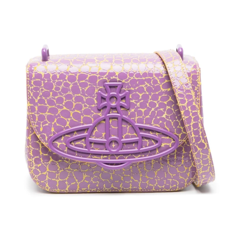 Vivienne Westwood Paarse Leren Schoudertas Multicolor Dames