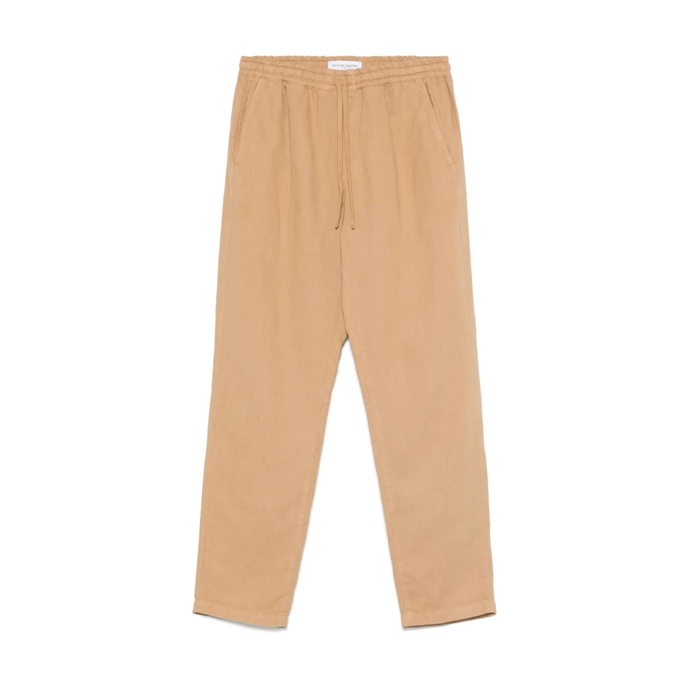 Maison Labiche Karamelbruine broek met trekkoord in de taille Brown Heren