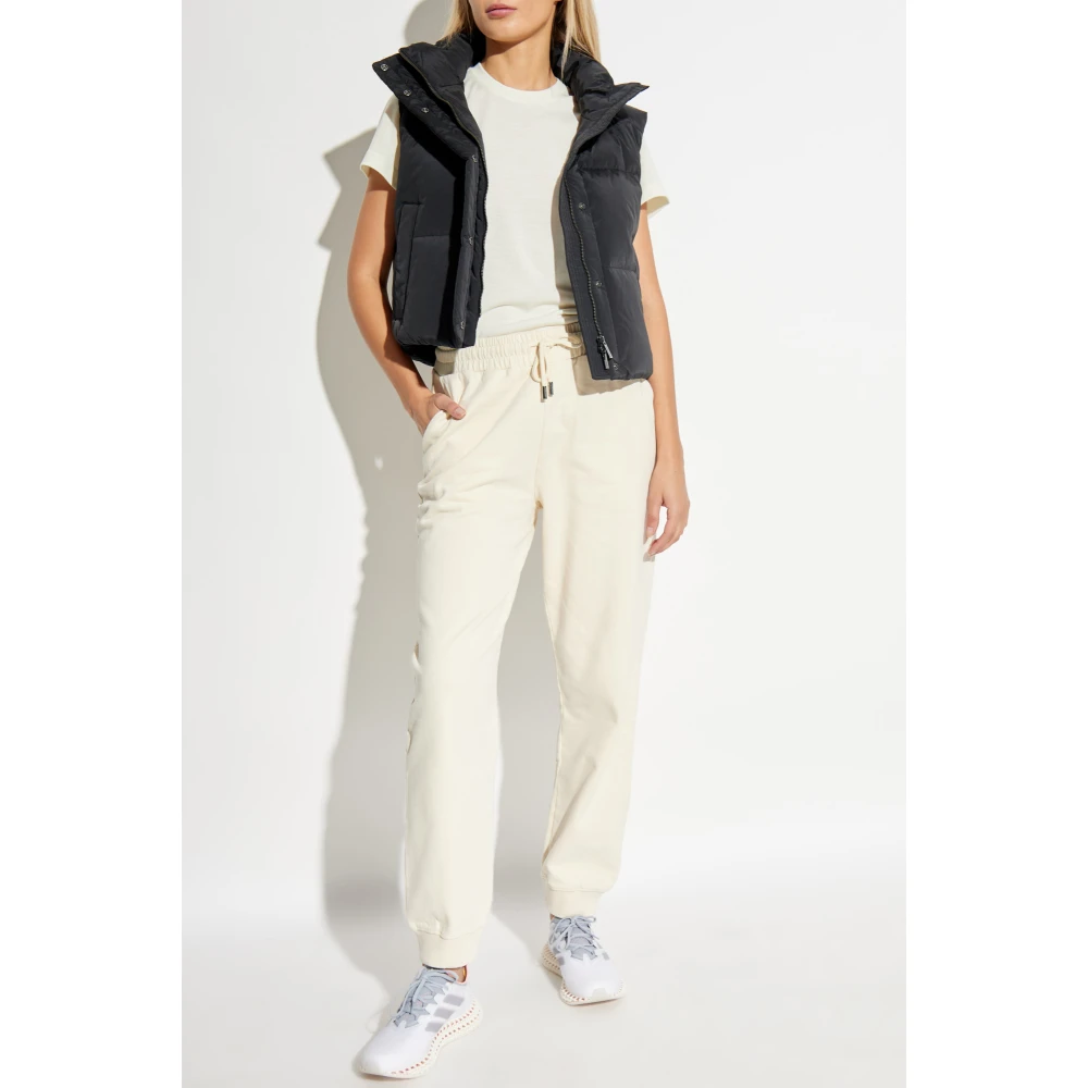 Y-3 T-shirt met logo Beige Dames