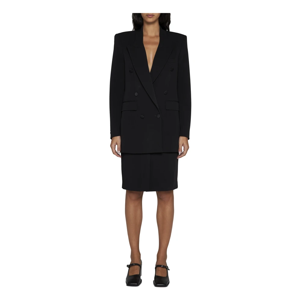 Blanca Vita Dubbelborstige Jassen Black Dames