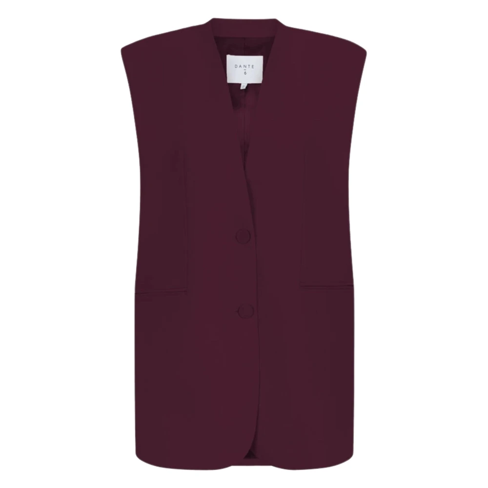 Dante 6 Clio Bordeaux Gilets Stijlvolle Vest Red Dames