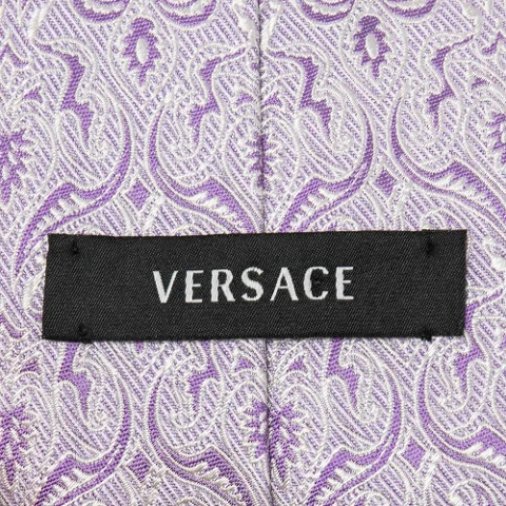 Versace Pre-owned Silk tops Purple Heren