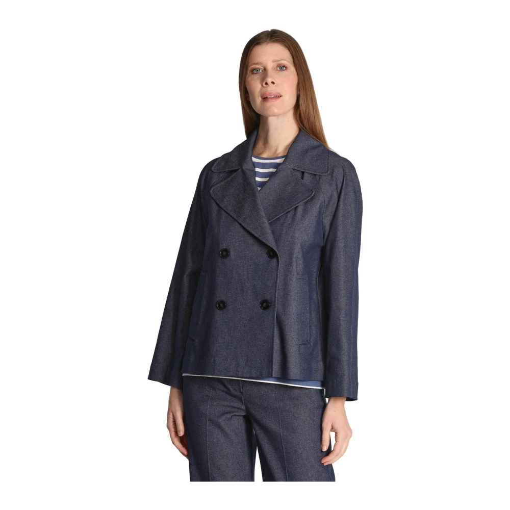 Emme Di Marella Women's Blue Stylish Jacket With 100% Composition