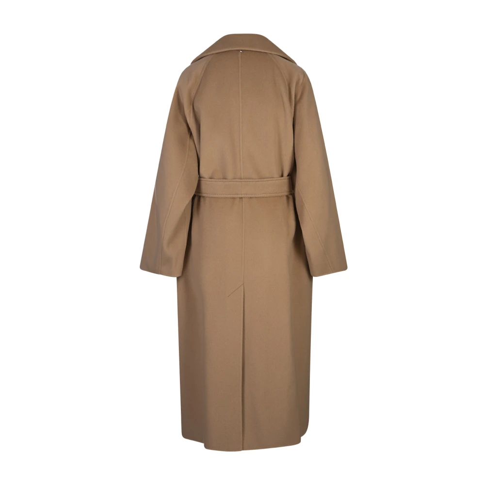 SPORTMAX Bruine Wol Kasjmier Jas Brown Dames