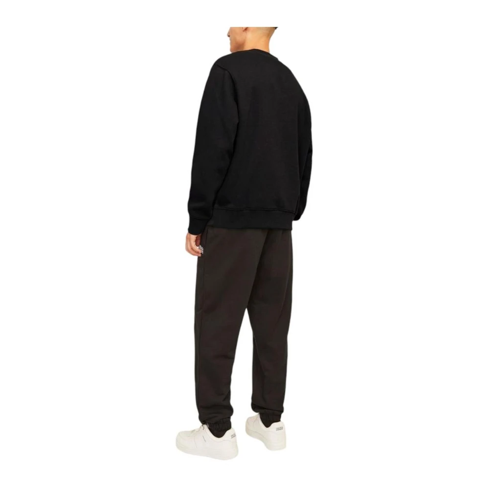 jack & jones Zwarte Katoenmixtrui Black Heren