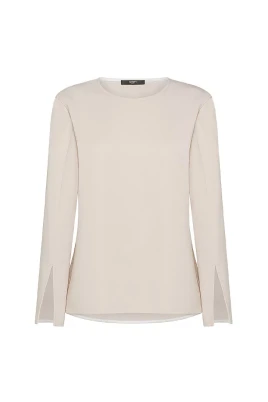 Elegant Viskosblus med Slitsärmar