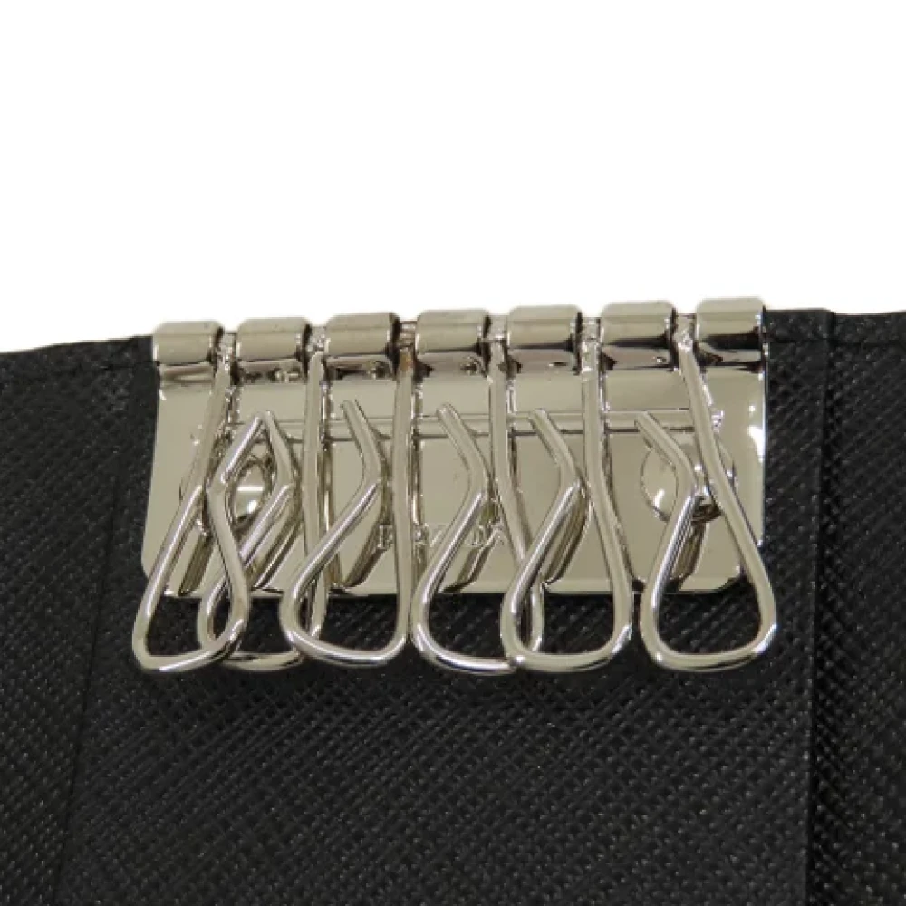 Prada Vintage Pre-owned Leather key-holders Black Dames