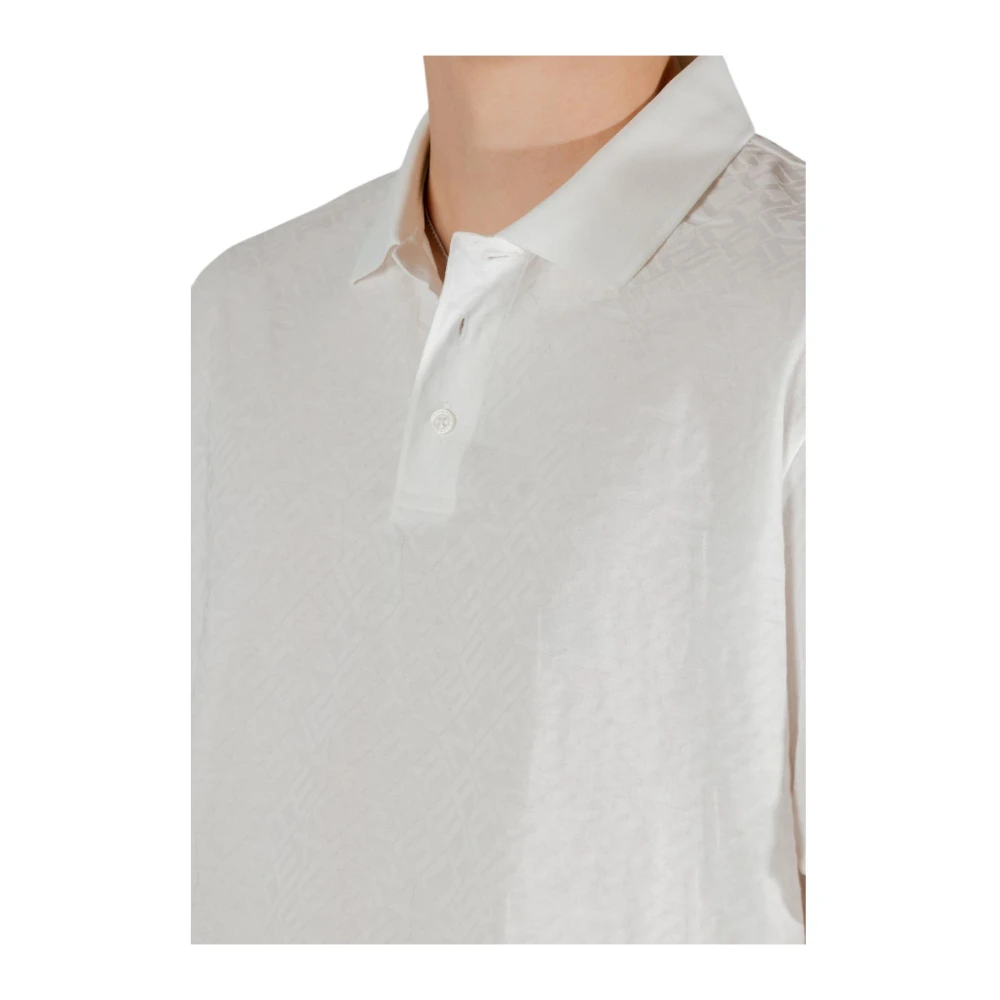 Armani Exchange Klassieke katoenen poloshirt met korte mouwen White Heren