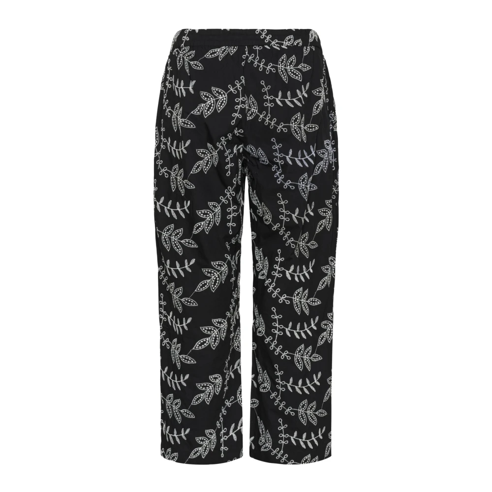 Kaffe Curve Women's Black Cropped Trousers, 7XL, Cropped Trousers