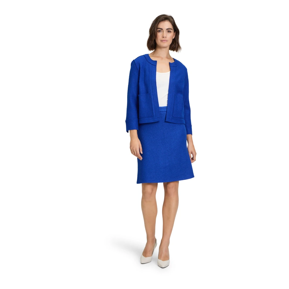 Betty Barclay Rits Wol Rok Blue Dames