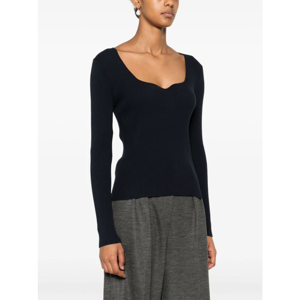 P.a.r.o.s.h. Blauwe Gebreide Top Blue Dames