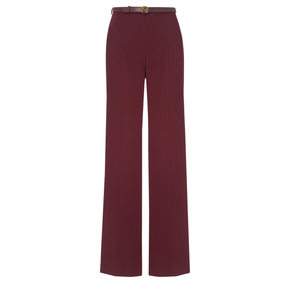 Elisabetta Franchi Rode hoge taille broek Red Dames