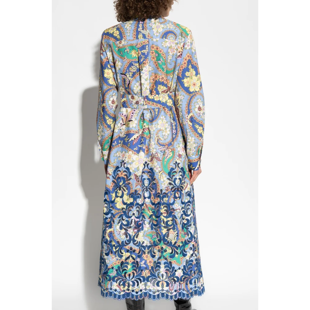 ETRO Gestreepte jurk met open afwerking Multicolor Dames