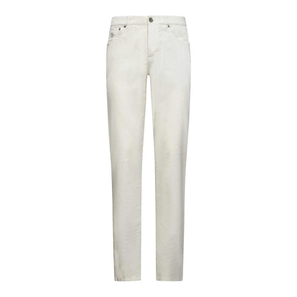 BRUNELLO CUCINELLI Katoenen corduroy Italiaanse-fit broek Beige Heren
