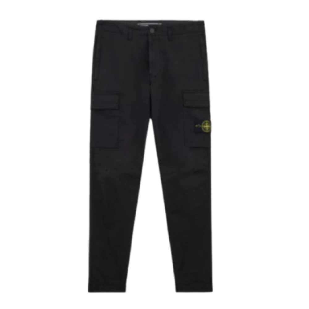 Stone Island Cargo Katoenen Stretchbroek met Ritszakken Black Heren