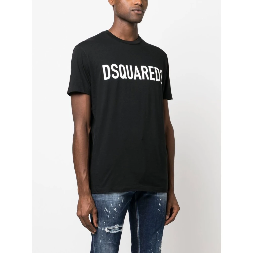 Dsquared2 Zwart Logo-print T-shirt Black Heren