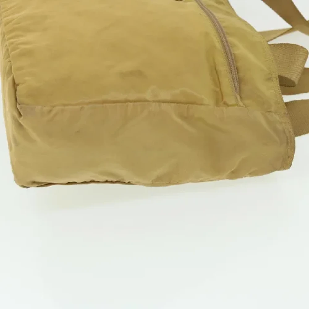 Prada Vintage Pre-owned Canvas prada-bags Beige Dames