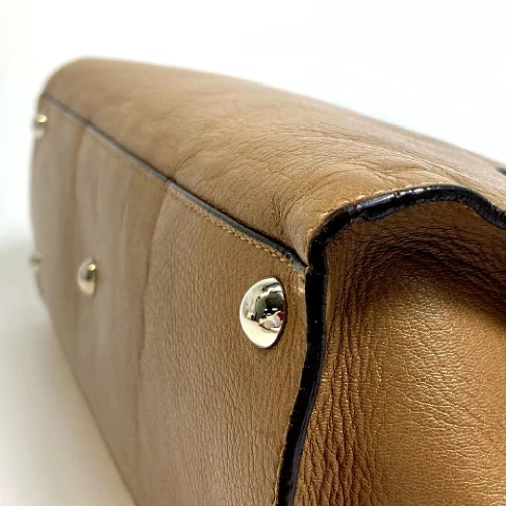 Salvatore Ferragamo Pre-owned Leather shoulder-bags Brown Dames