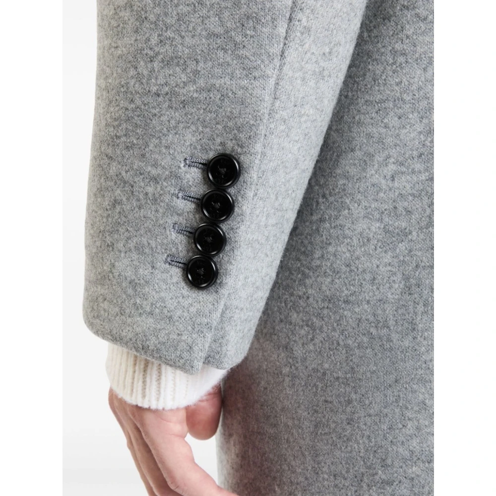 Fay Wollen jas met opstaande kraag Gray Heren