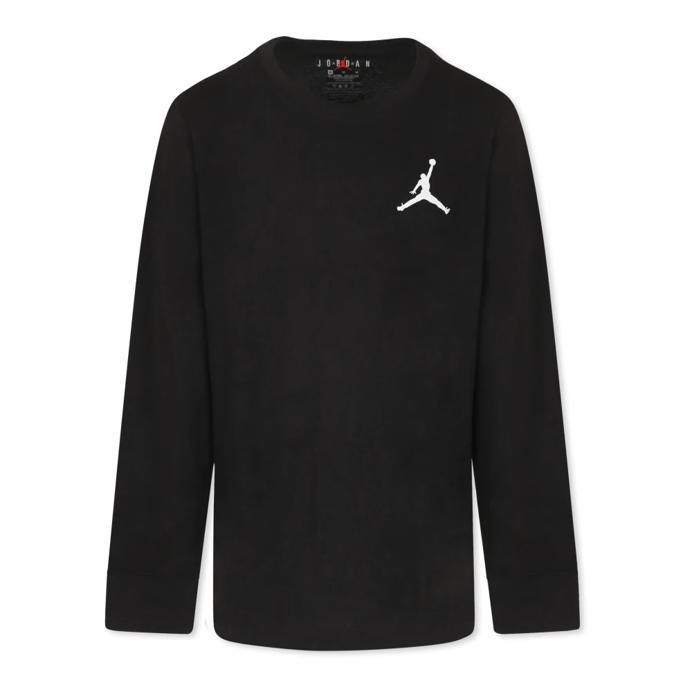 Jordan Boys Black Kids Short Sleeve T-Shirts, 8 Y, Long Sleeve Cotton T-Shirt