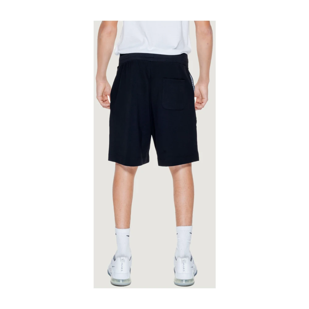 Love Moschino Zwarte Sportieve Shorts Logo Print Black Heren