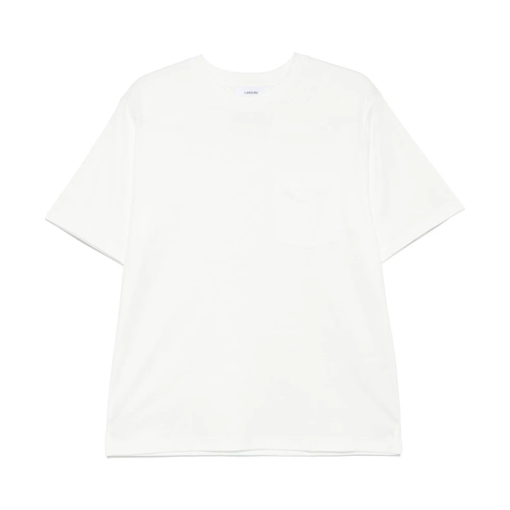 Lardini Witte Katoenen T-shirt met Zak White Heren