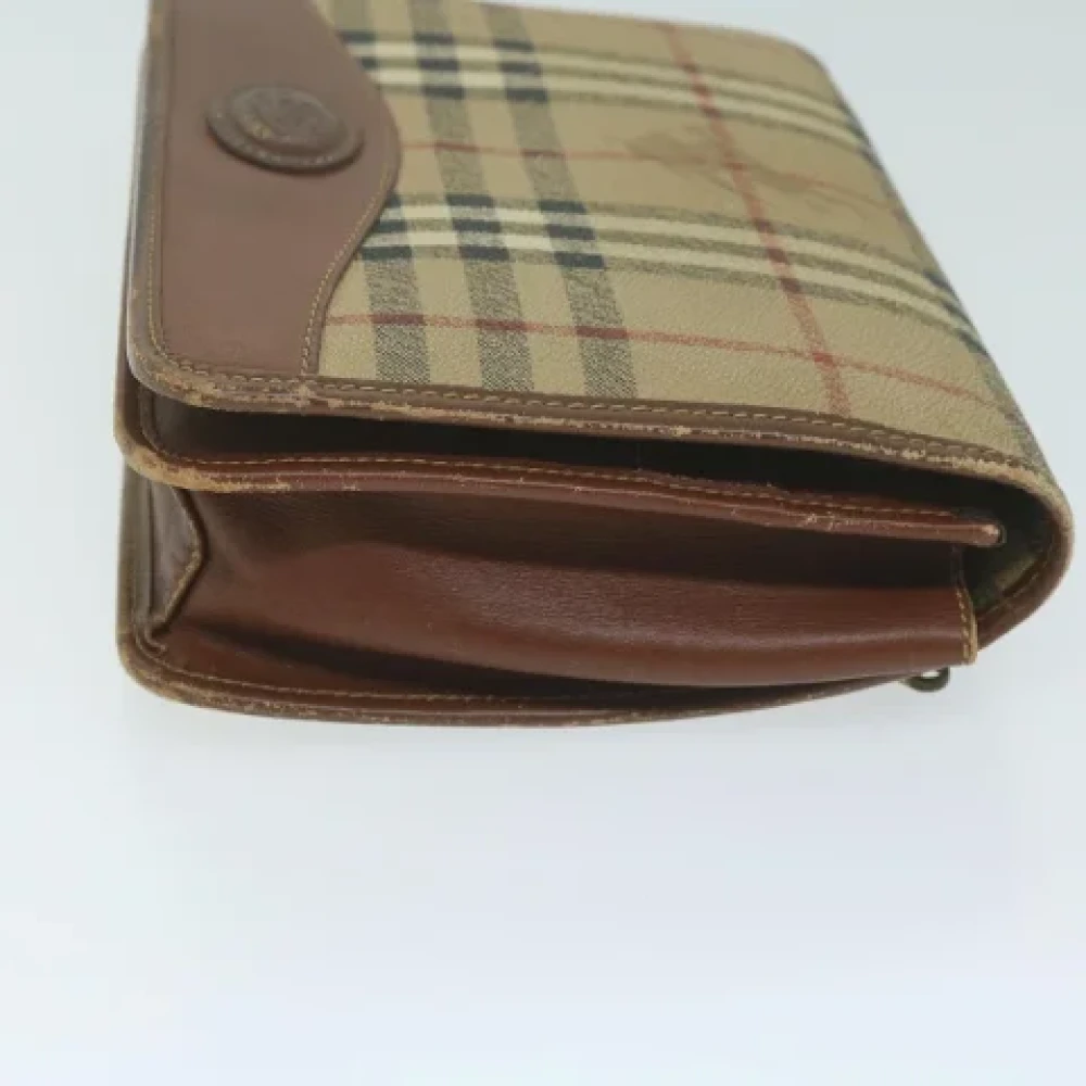 Burberry Vintage Pre-owned Leather clutches Beige Dames