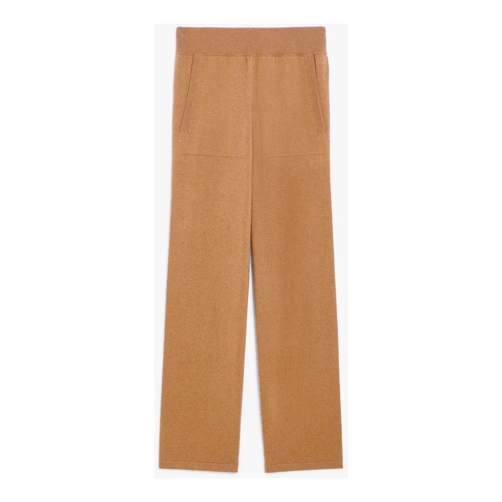 Max Mara Lichtbruine wol en kasjmier broek Brown Dames