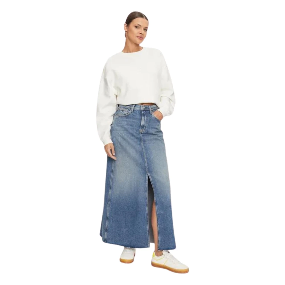 Tommy Hilfiger Denim Rok met Ritssluiting Blue Dames