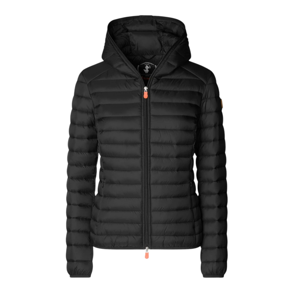 Save The Duck Women's Black Hooded Jacket - Winter Jackets - 2XL - Jackets