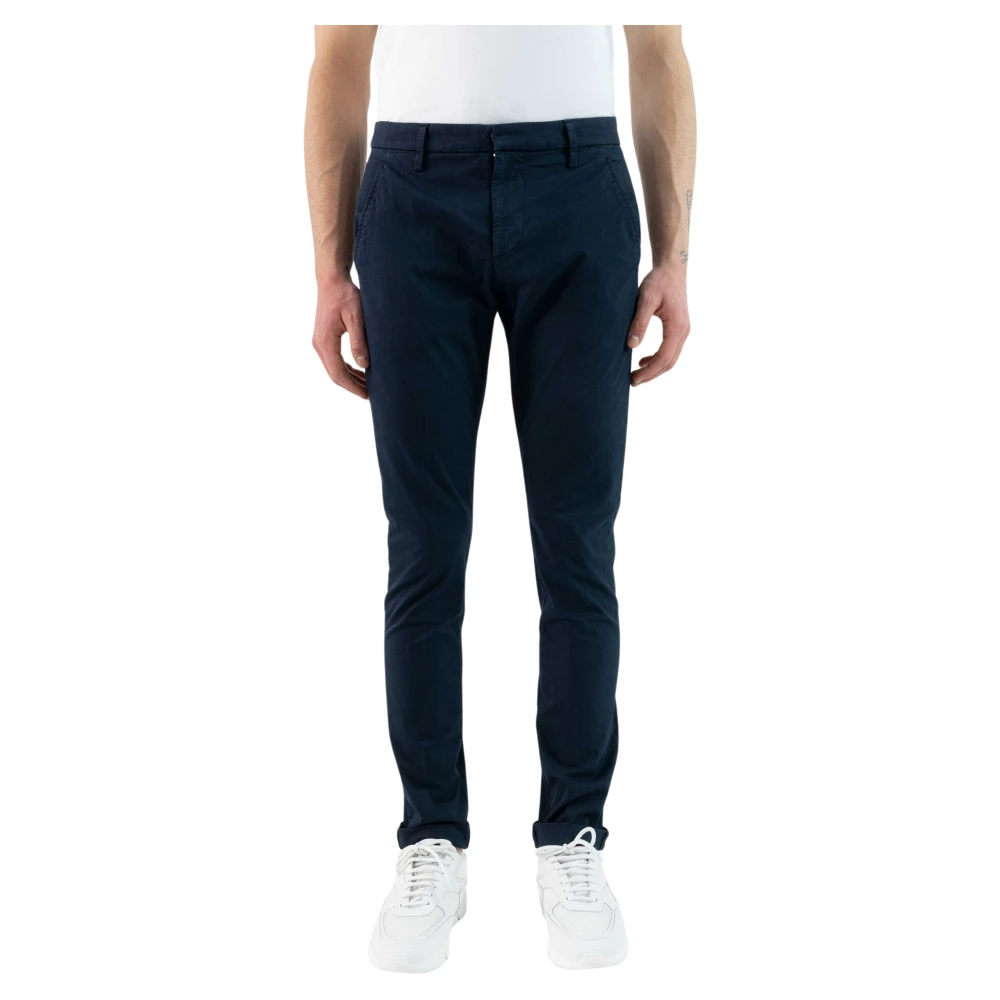 Dondup Men's Blue Slim-Fit Trousers - Slim-Fit Trousers - W30 - Trousers