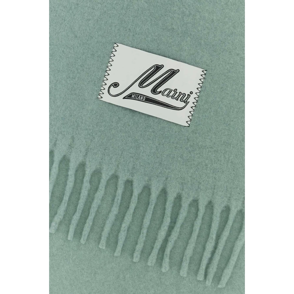 Marni Alpaca Blend Sage Green Scarf Green Heren