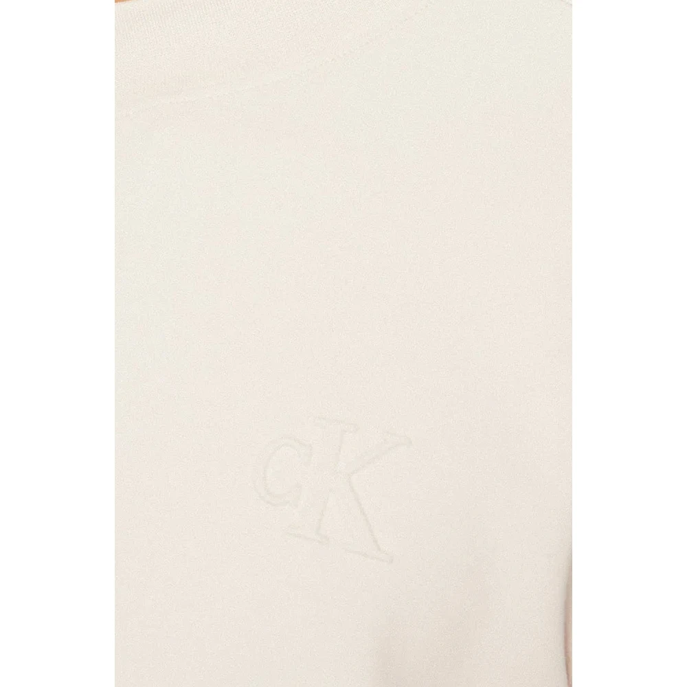 Calvin Klein Jeans Beige Gebreide Crewneck Sweatshirt Beige Heren