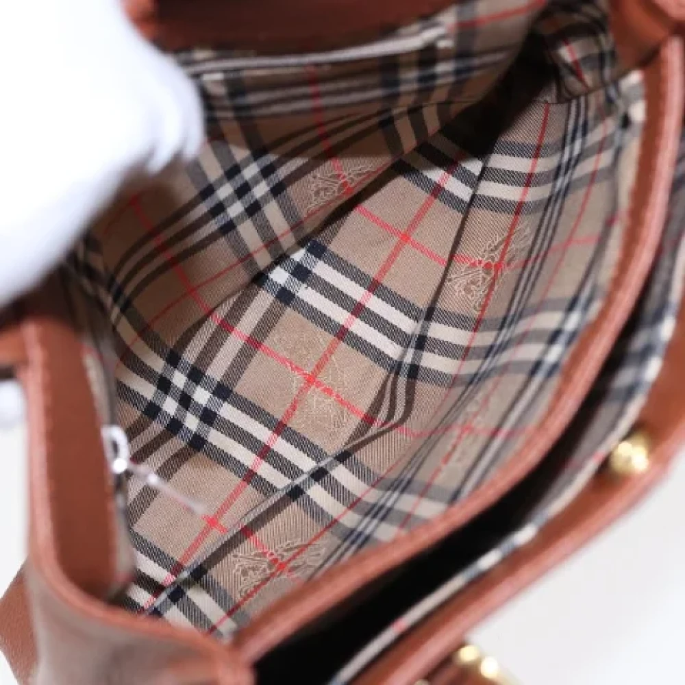 Burberry Vintage Pre-owned Leather handbags Brown Dames