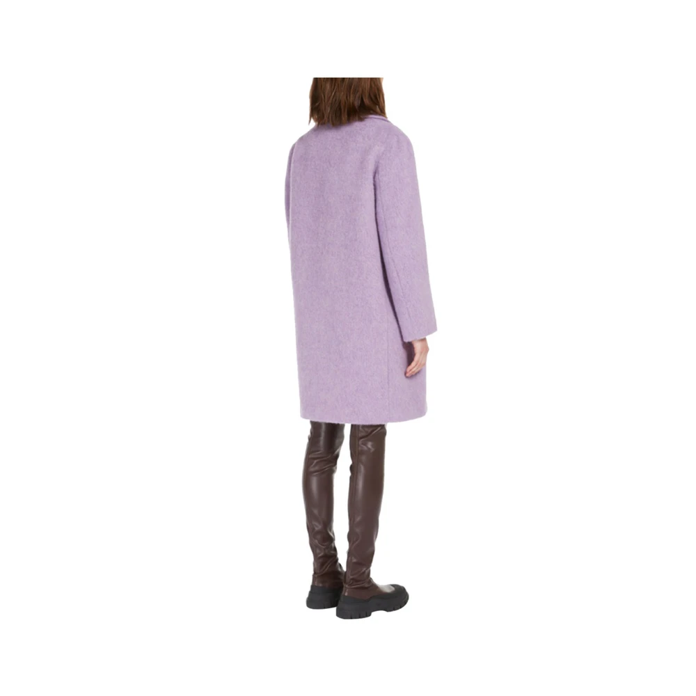 Max Mara Weekend Elegante Paarse Winterjas Purple Dames