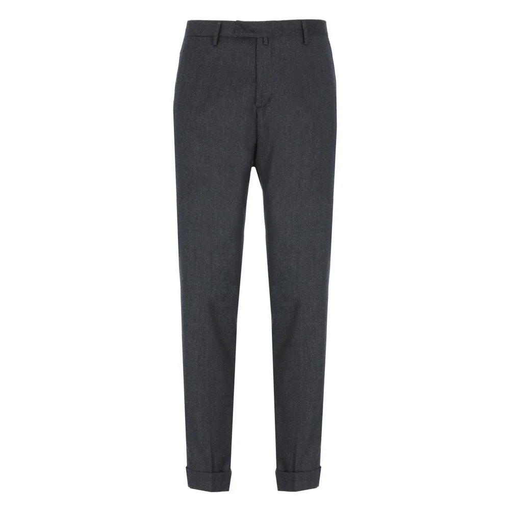 Briglia Antraciet wollen broek met zakken Gray Heren