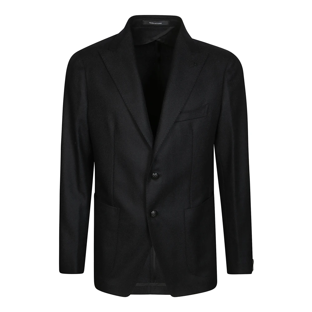 Tagliatore Diagonale Lancia Single-Breasted Jas Black Heren