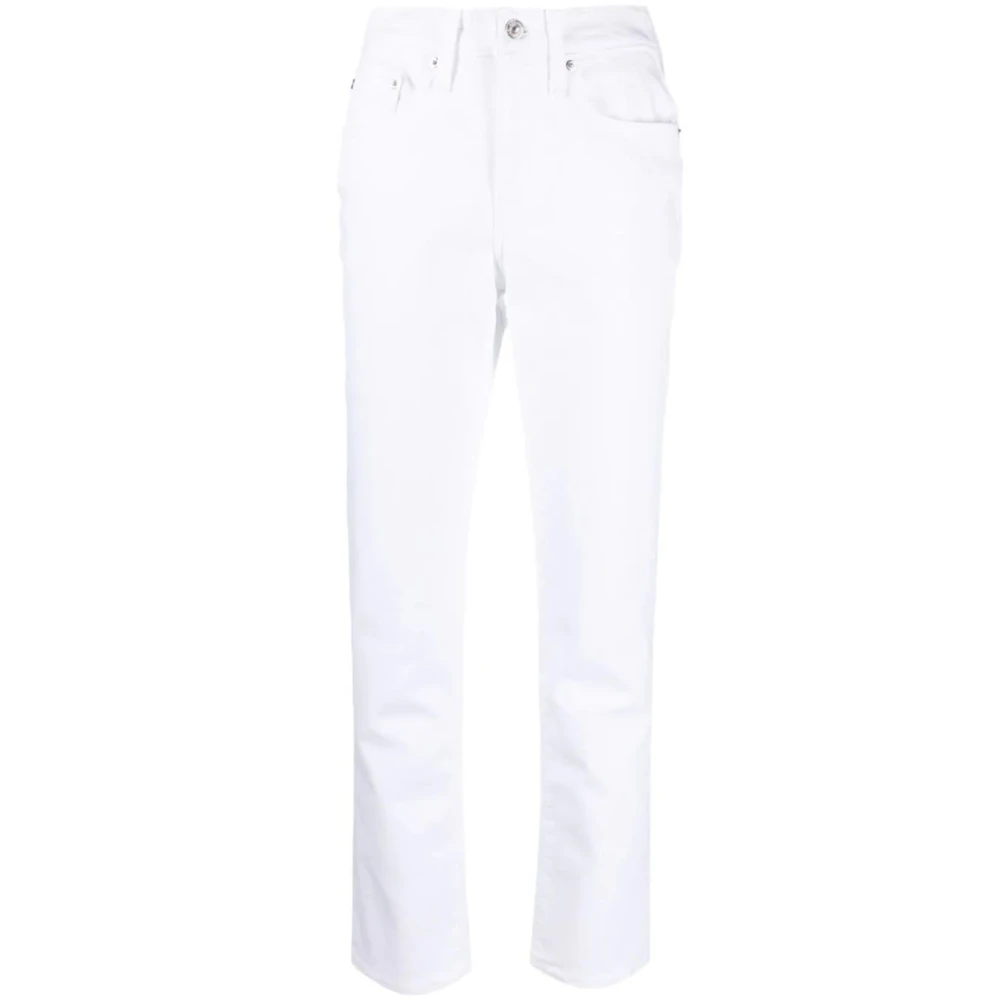 Levi's Witte High-Rise Straight Jeans White Dames