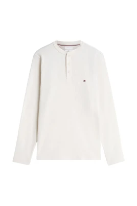 Slim Långärmad Henley T-shirt