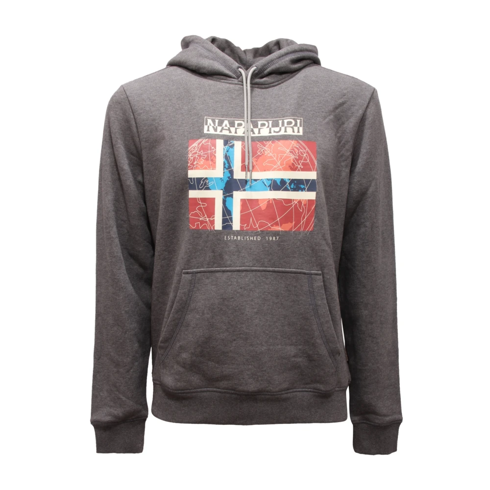 Napapijri Gray B-Guiro Sweatshirt - Male - Hoodies - M - Sweatshirts & Hoodies