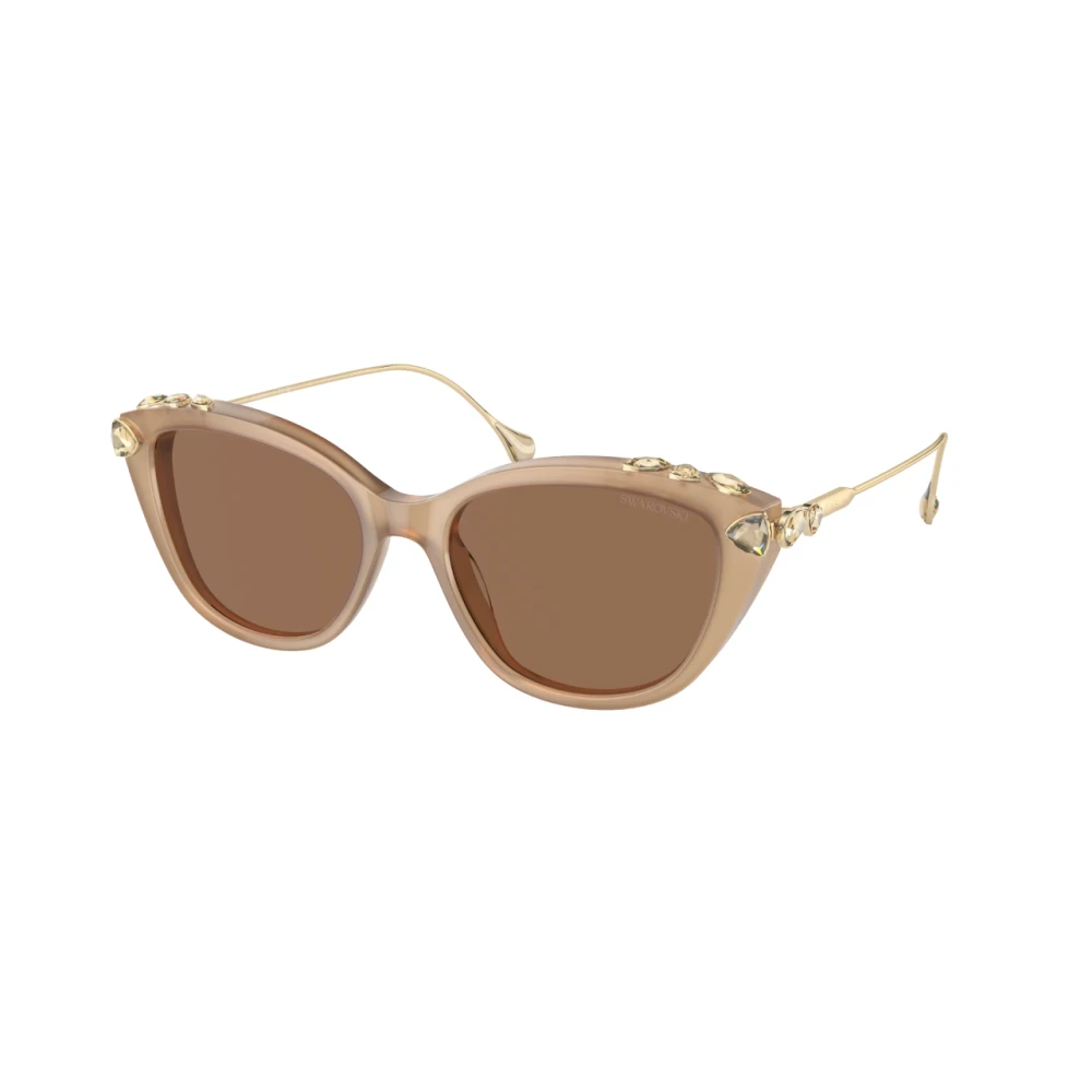 Swarovski Women's Brown Stylish Sunglasses In Black Medium