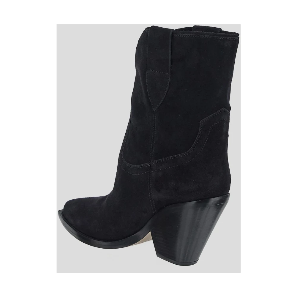 Isabel marant Kalfsleren Leyane Laarzen Black Dames